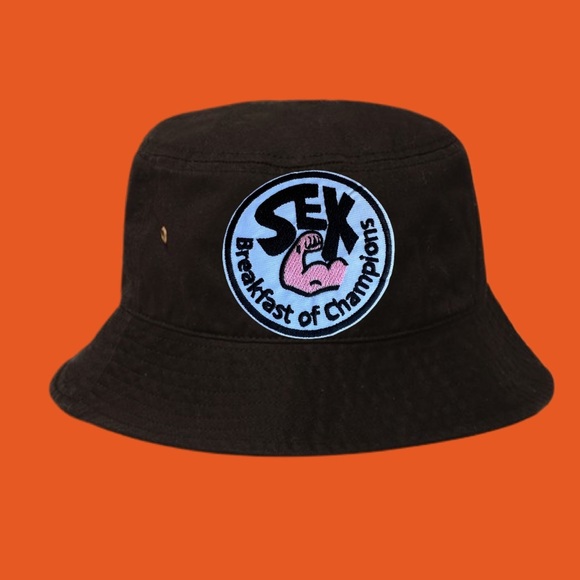 NWT "BREAKFAST OF CHAMPIONS" BUCKET HAT - Picture 3 of 3